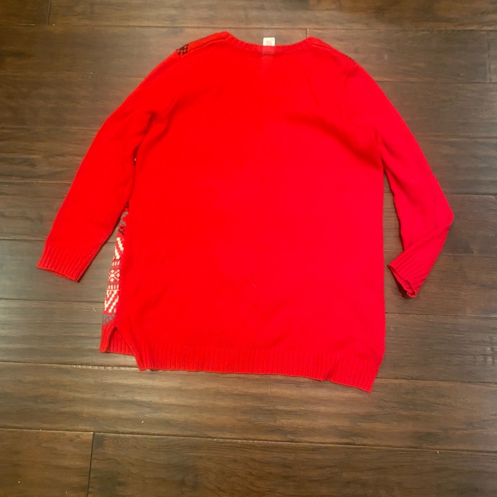 Holiday Time Red and White Llama Sweater-size 1X - Picture 3 of 3